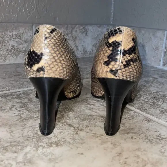 Laure by Ralph Lauren Snakeskin Heels INV7 - Picture 5 of 11